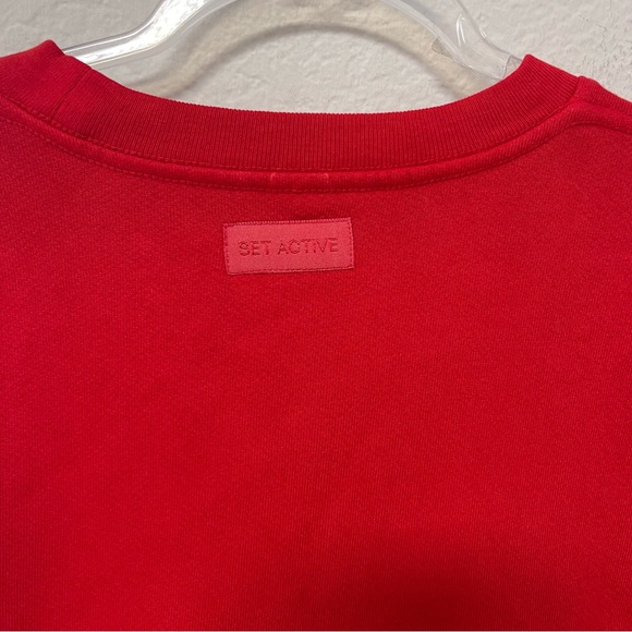 Set Active Crewneck Sweatshirt Red Size Small - Picture 3 of 4
